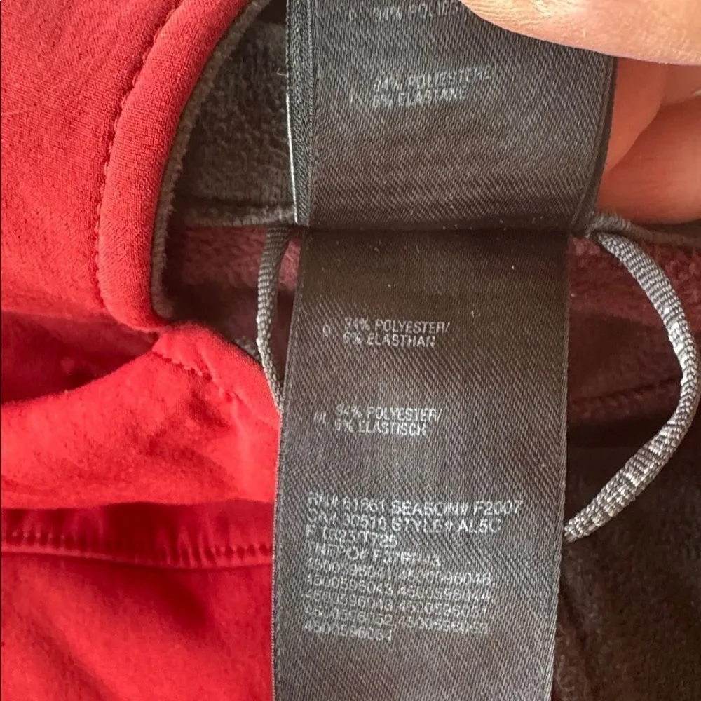 The North Face APEX Softshell Men's Red Performance Jacket Zipper Up Size L GUC